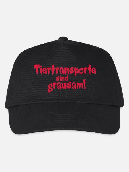 Tiertransporte sind grausam! - Kinder Basecap - Schwarz