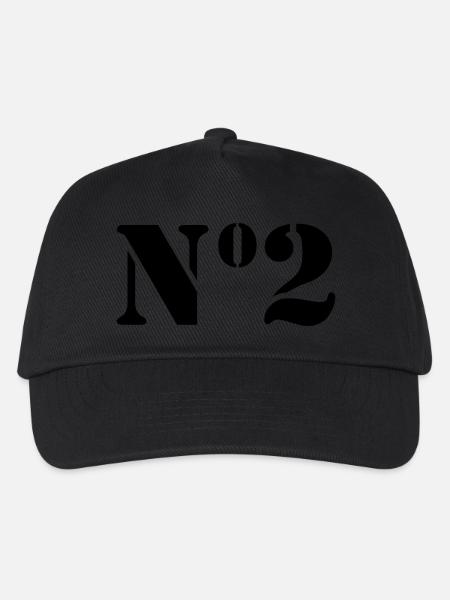 Nummer 2 // no2 - Kinder Basecap - Schwarz