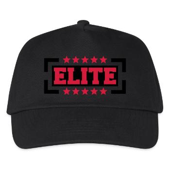 Elite Logo - Kinder Basecap - Schwarz - Vorne