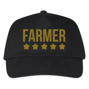 Farmer - Kinder Basecap - Schwarz - Vorne