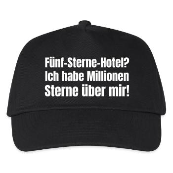 Fünf-Sterne-Hotel? Ich habe Millionen Sterne über! - Kinder Basecap - Schwarz - Vorne