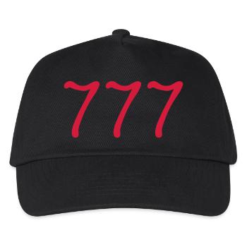 777 - Kinder Basecap - Schwarz - Vorne