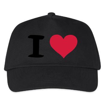 i heart - Casquette de baseball Enfant - noir - Devant
