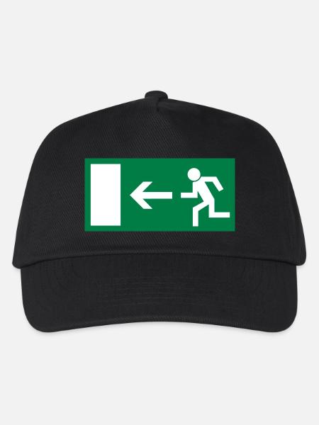 notausgang - Kinder Basecap - Schwarz