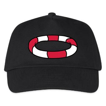 Lifebuoy Logo Design - Kids’ Baseball Cap - black - Front
