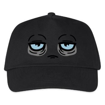 Drôle de visage fatigué - Casquette de baseball Enfant - noir - Devant