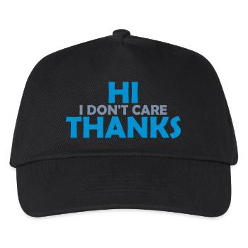 Hi I dont care - Kinder Basecap - Schwarz - Vorne