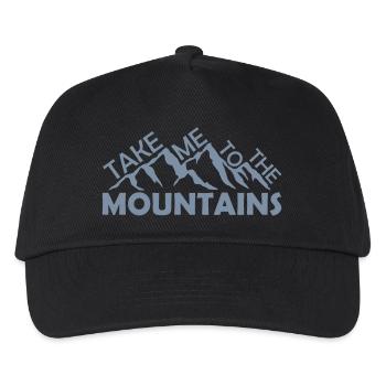 To the mountains quote - Kids’ Baseball Cap - black - Front