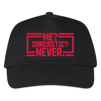 me sarcastic never quote - Kids’ Baseball Cap - black - Front