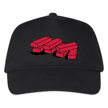brick, construction, maison, paroi, des briques, - Casquette de baseball Enfant - noir - Devant