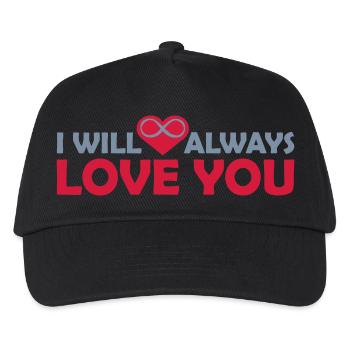I will always love - Kinder Basecap - Schwarz - Vorne