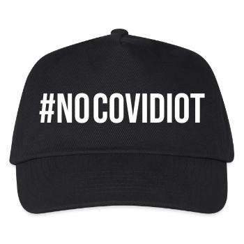 No Covidiot - Kinder Basecap - Schwarz - Vorne