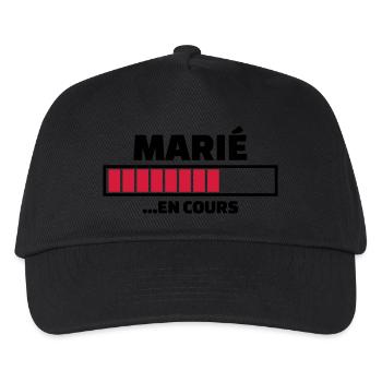 marié en cours - Casquette de baseball Enfant - noir - Devant