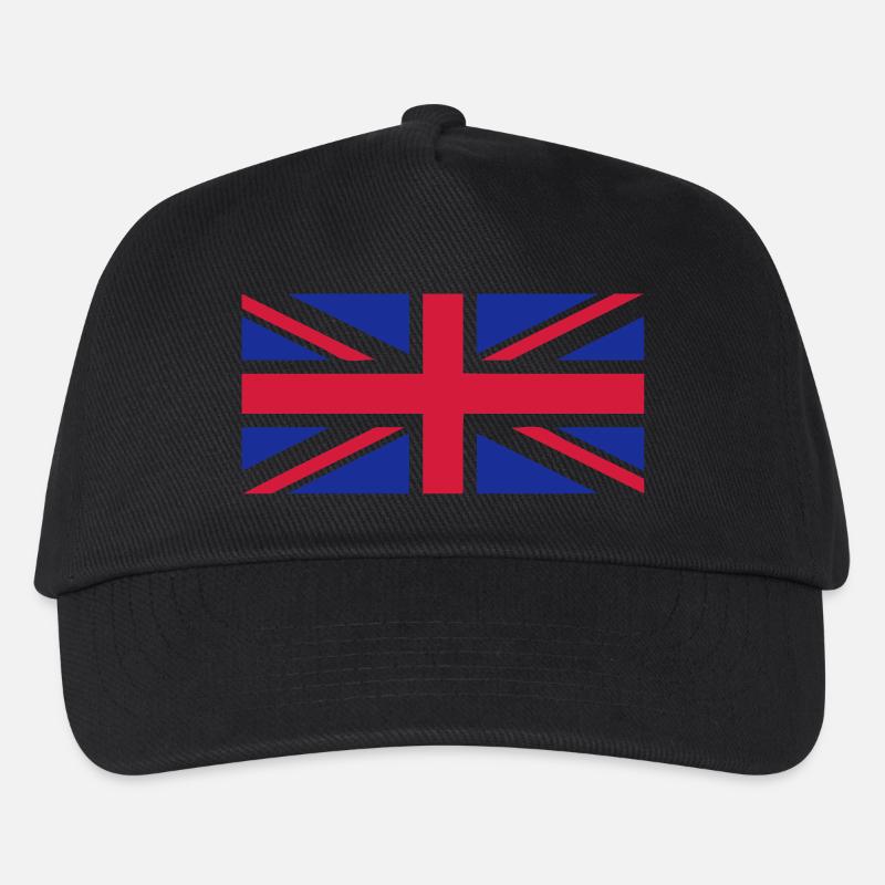 Englisch Flagge Englisch Flagge Union Jack - Kinder Basecap - Schwarz