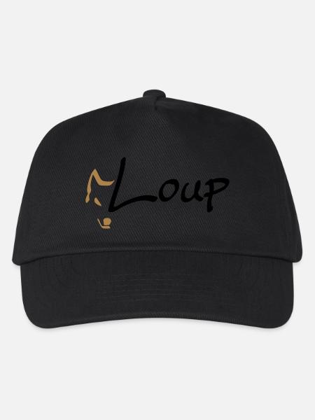 loup - Casquette de baseball Enfant - noir
