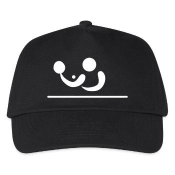 Tischtennis - Spieler mit Ball (Table Tennis) - Kinder Basecap - Schwarz - Vorne