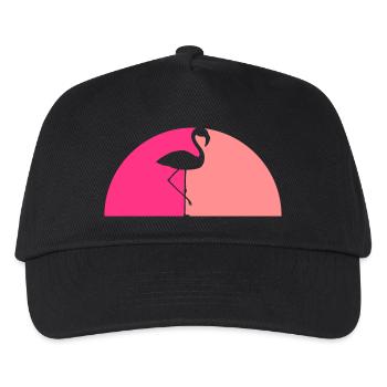semicircle sunrise vacation palms vacation sun - Kids’ Baseball Cap - black - Front