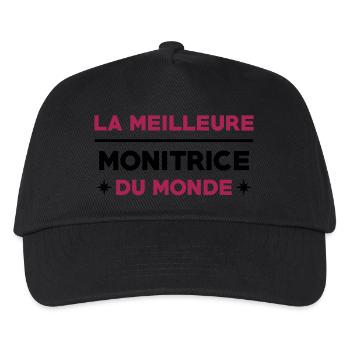 Moniteur / Monitrice / Mono / Formation / Ski - Casquette de baseball Enfant - noir - Devant