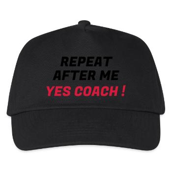 Coach / Coaching / Entraineur / Sport - Casquette de baseball Enfant - noir - Devant
