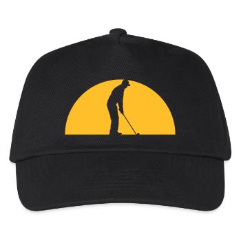 Jouer au golf le soir - Casquette de baseball Enfant - noir - Devant