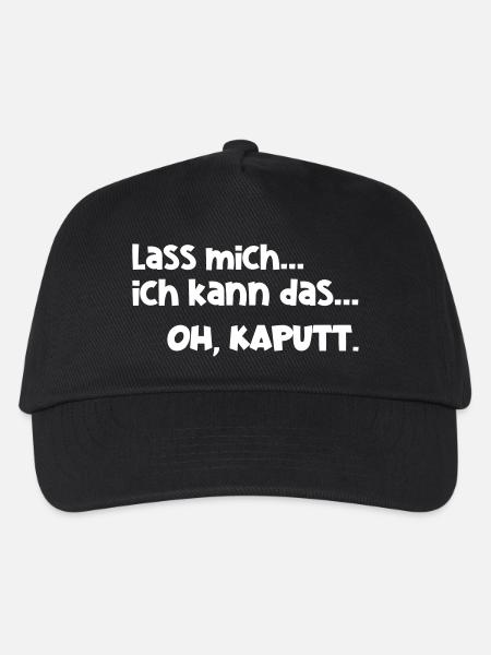 Lass mich kann das kaputt Lustig Arbeit Spruch - Kinder Basecap - Schwarz