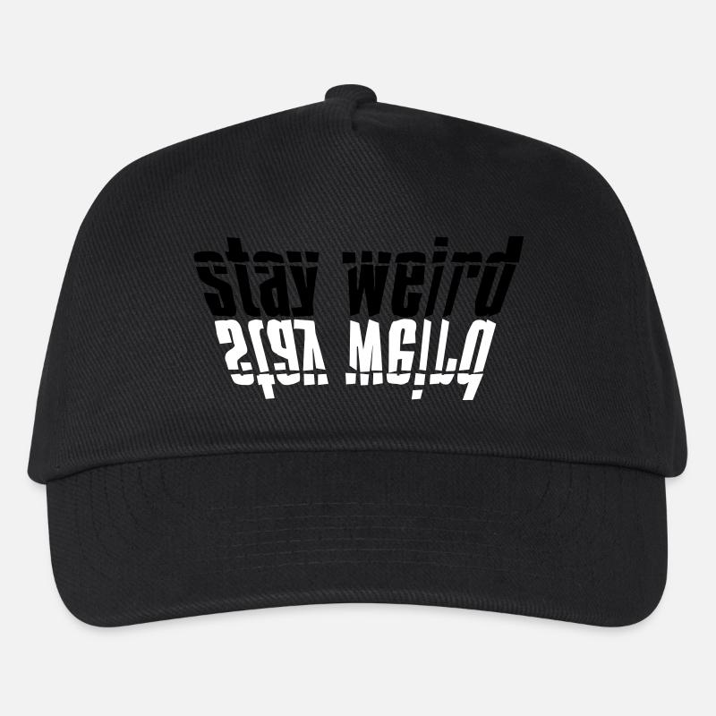 Stay Weird Gespiegelt - Kinder Basecap - Schwarz
