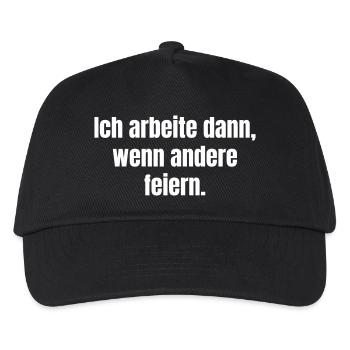Je travaille quand les autres font la fête. - Casquette de baseball Enfant - noir - Devant