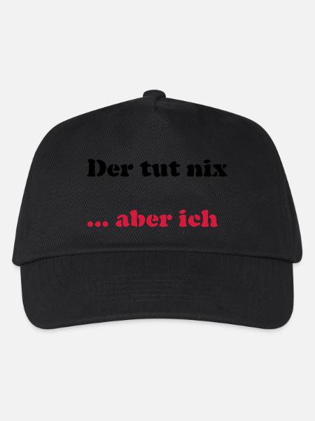 Der tut nix/was - Kinder Basecap - Schwarz