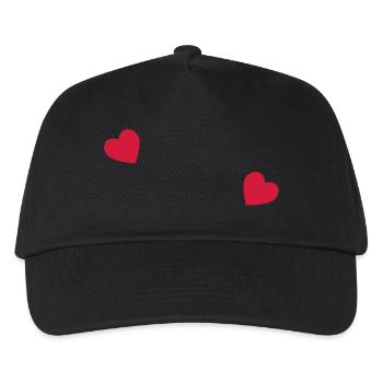 two hearts - Kids’ Baseball Cap - black - Front