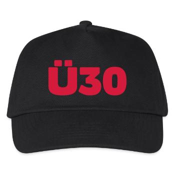 30th A 30 + birthday shirt - Kids’ Baseball Cap - black - Front