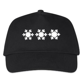 Schnee - Kinder Basecap - Schwarz - Vorne