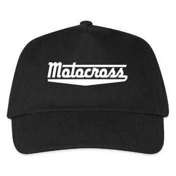 Motocross - Kinder Basecap - Schwarz - Vorne