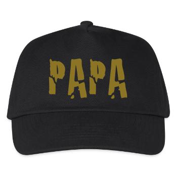 papa - Kinder Basecap - Schwarz - Vorne