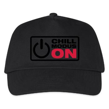 Chill Modus - ON - Kinder Basecap - Schwarz - Vorne
