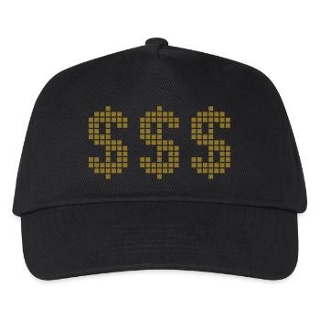 $ Dollar Sign Money - Kids’ Baseball Cap - black - Front