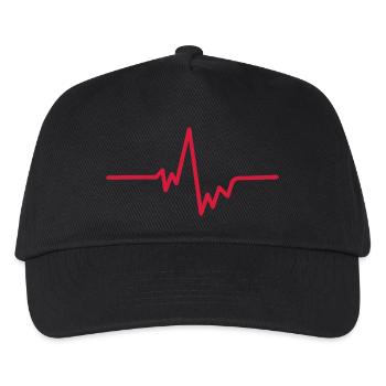 pulse heartbeat love sound - Kids’ Baseball Cap - black - Front