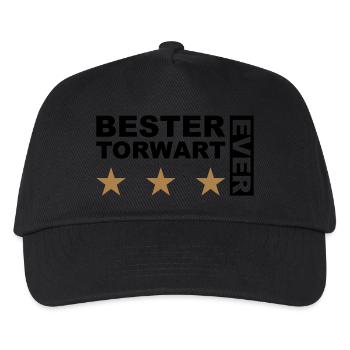 Bester Torwart - V2 - Kinder Basecap - Schwarz - Vorne