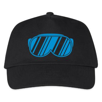 Ski goggles - Kids’ Baseball Cap - black - Front