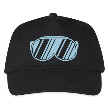 Ski goggles - Kids’ Baseball Cap - black - Front