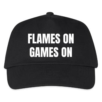Flames on games on - Kinder Basecap - Schwarz - Vorne