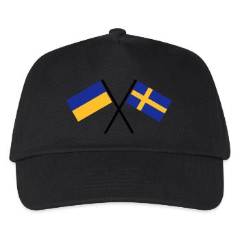Sweden + Ukraine - Kids’ Baseball Cap - black - Front
