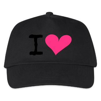 I Heart - Kinder Basecap - Schwarz - Vorne