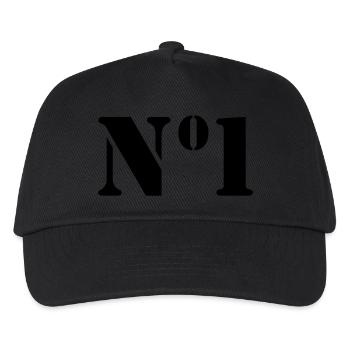 Number 1 - Kids’ Baseball Cap - black - Front