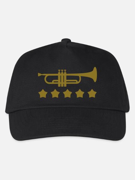 Trompete / Trompeter / Musik / Trumpet / Jazz - Kinder Basecap - Schwarz