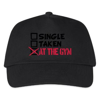 gym bodybuilder muskeln trainieren gewicht - Kinder Basecap - Schwarz - Vorne