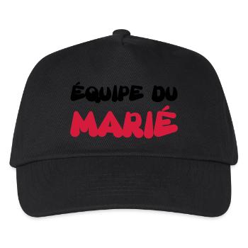 Marié / Mariage / Mariée / Marie / Couple / EVG - Casquette de baseball Enfant - noir - Devant