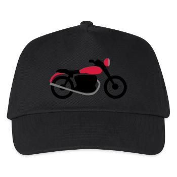 Motorrad - Kinder Basecap - Schwarz - Vorne