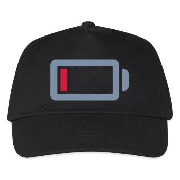 No power battery empty - Kids’ Baseball Cap - black - Front