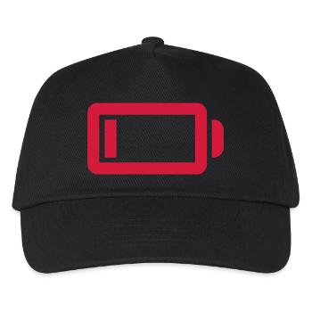 Battery empty no power - Kids’ Baseball Cap - black - Front