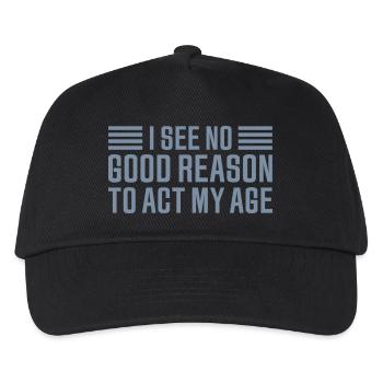 to act my age - Kids’ Baseball Cap - black - Front